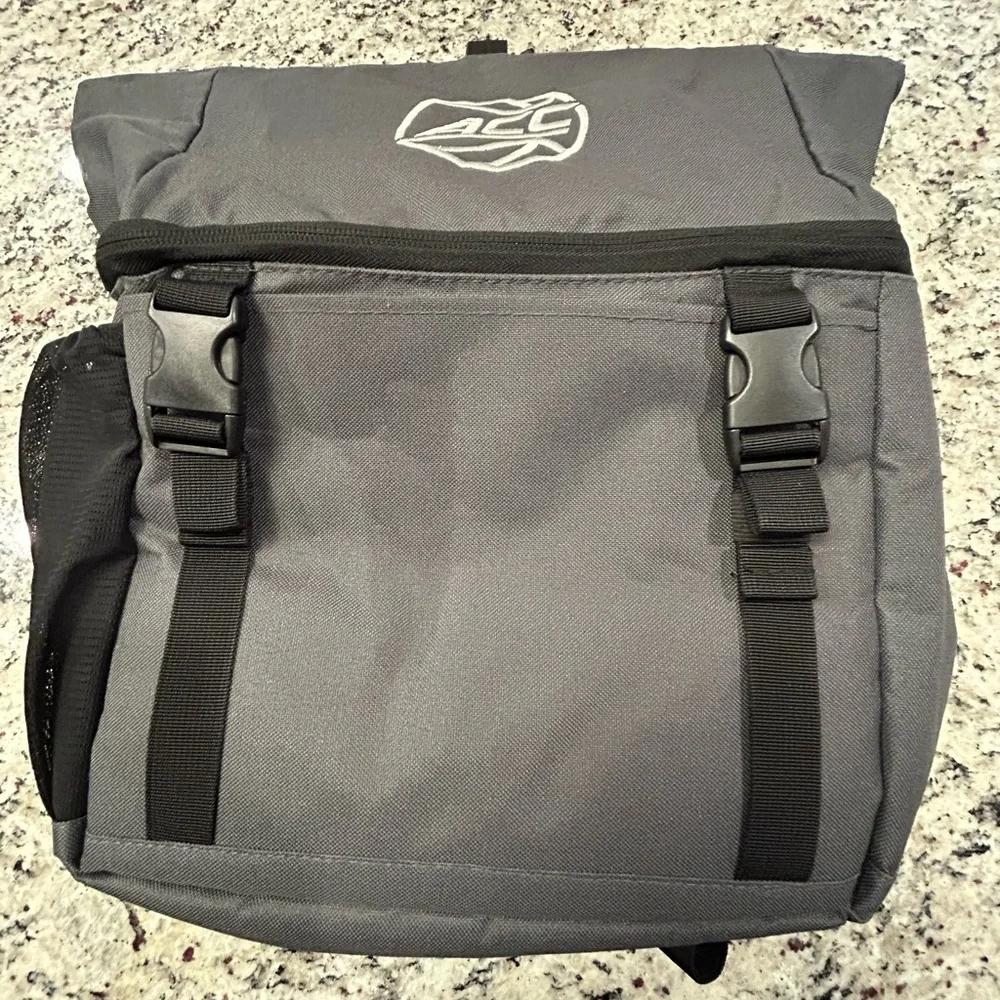 Gray ACC Basketball Embroidered‎ Backpack Lunch Cooler with Buckle Straps